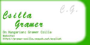 csilla gramer business card